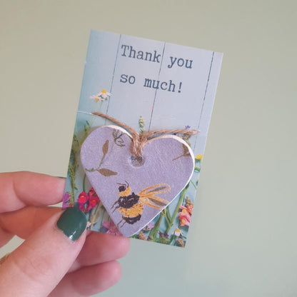 Thank You Token Gift - Clay Heart Keepsake Decoration - Pocket Token - Thank You So Much - Sentiment Gift