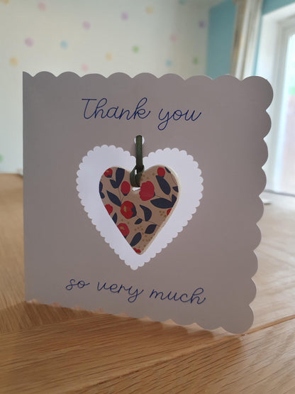 Thank You Keepsake Card with Clay Heart Token