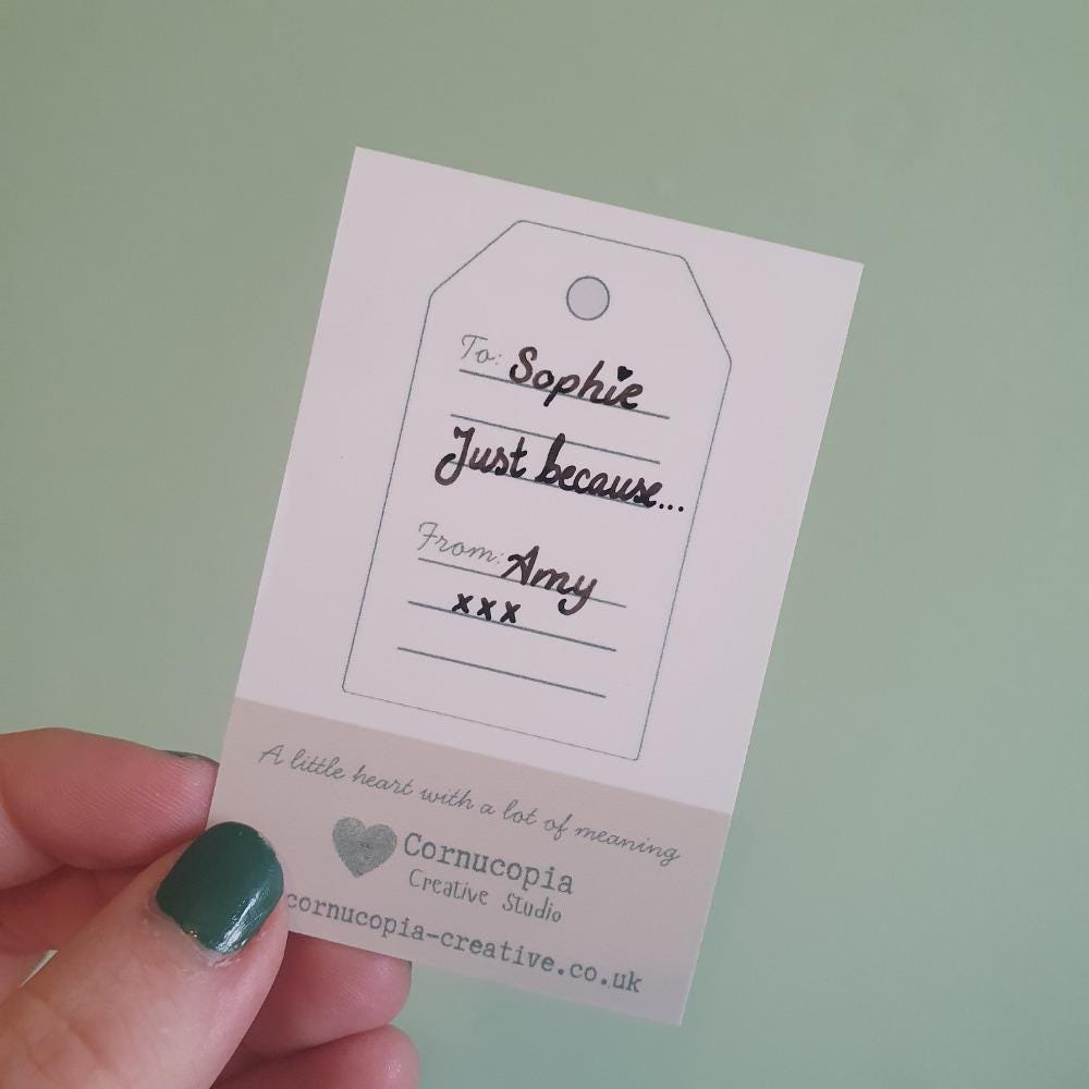 Thank You Token Gift - Clay Heart Keepsake Decoration - Pocket Token - Thank You So Much - Sentiment Gift