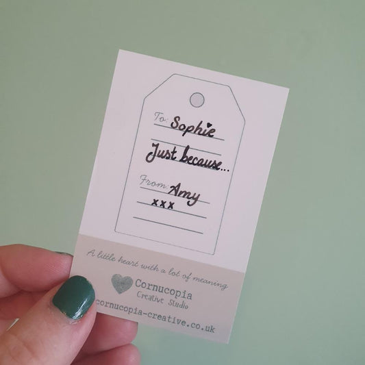 Thank You Token Gift - Clay Heart Keepsake Decoration - Pocket Token - Thank You So Much - Sentiment Gift