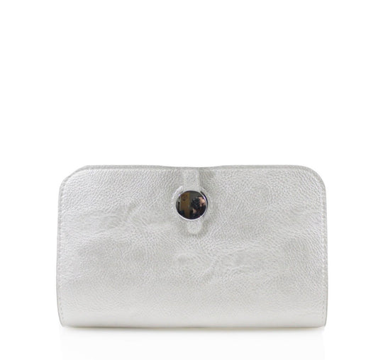 Multi Passport Travel Wallet with Detachable Coin Purse Silver