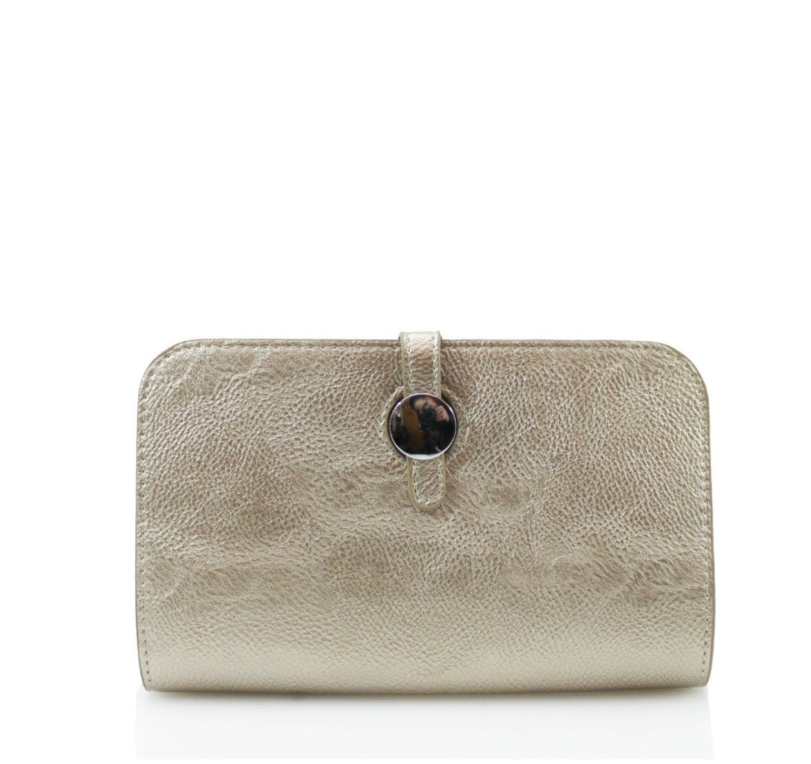 Multi Passport Travel Wallet with Detachable Coin Purse Champagne Gold