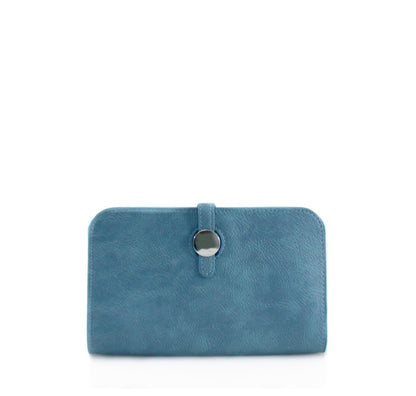 Multi Passport Travel Wallet with Detachable Coin Purse Blue