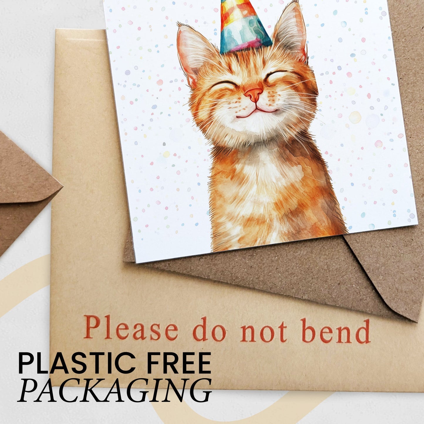 Birthday Card For Him or Her Of A Ginger Cat Illustration For Him or Her Birthday Gift