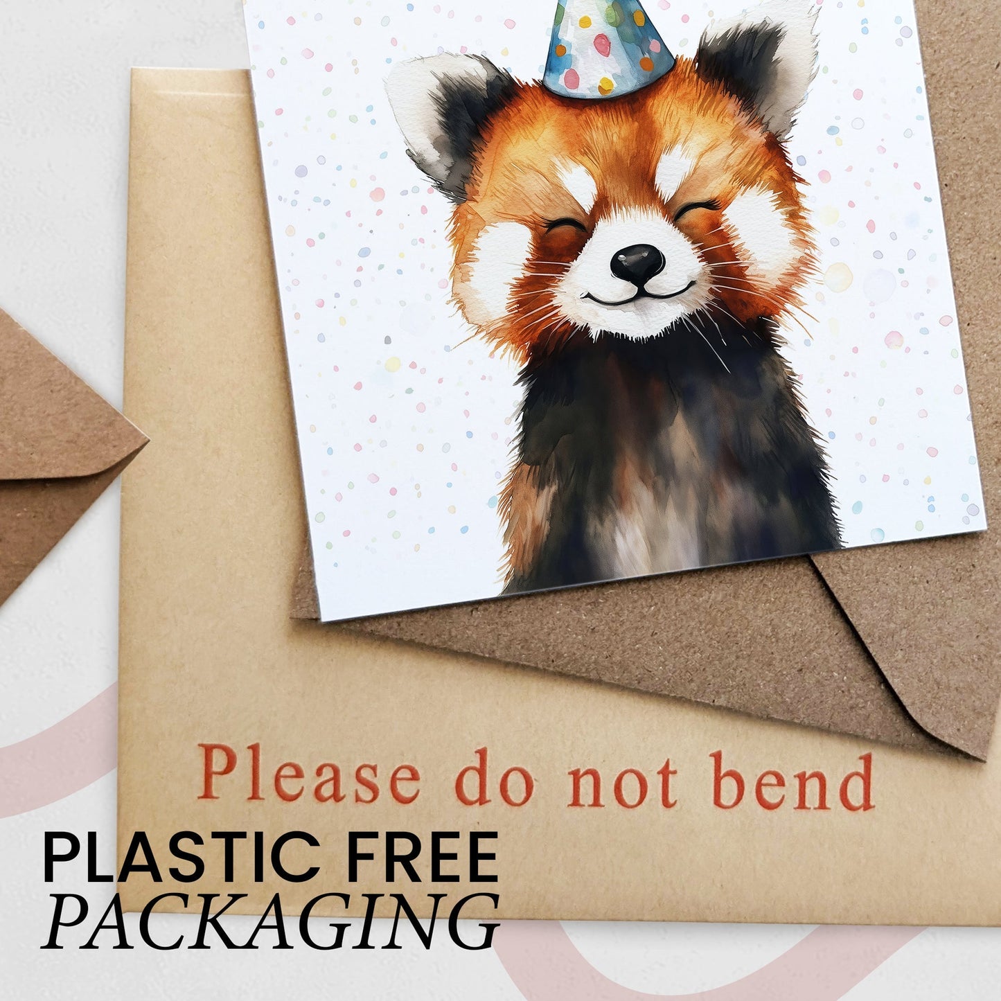 Birthday Card For Him or Her Of A Red Panda Illustration For Him or Her Birthday Gift
