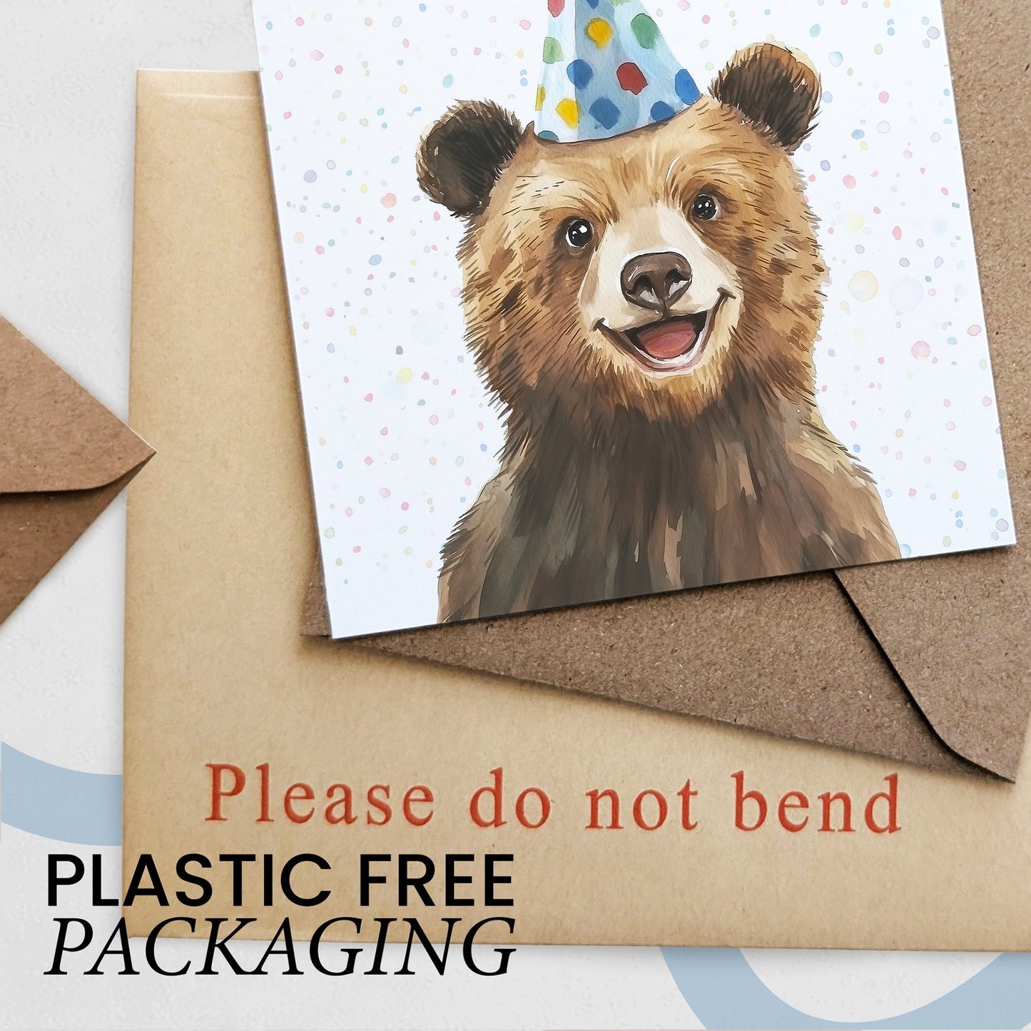 Birthday Card For Him or Her Of A Bear Illustration For Him or Her Birthday Gift