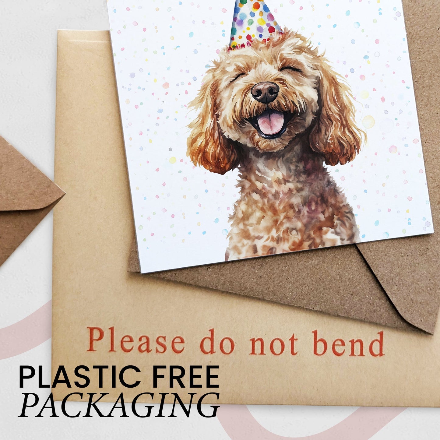 Birthday Card For Him or Her Of A Cockerpoo Dog Illustration For Him or Her Birthday Gift