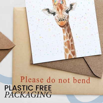 Birthday Card For Him or Her Of A Giraffe Illustration For Him or Her Birthday Gift