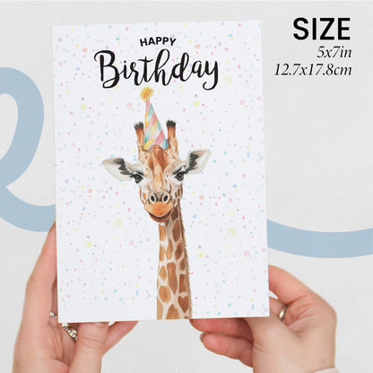 Birthday Card For Him or Her Of A Giraffe Illustration For Him or Her Birthday Gift