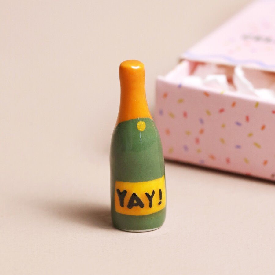 Keepsake Tiny Matchbox Ceramic Champagne Token - Forever After Collective