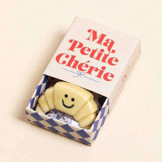 Keepsake Tiny Matchbox Ceramic Croissant Token - Forever After Boutique