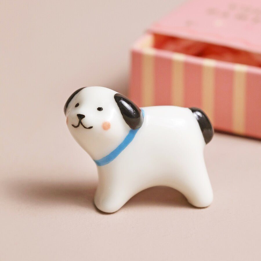 Keepsake Tiny Matchbox Ceramic Dog Token - Forever After Collective
