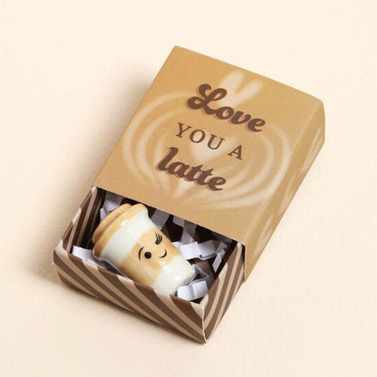 Keepsake Tiny Matchbox Ceramic Latte Token - Forever After Boutique