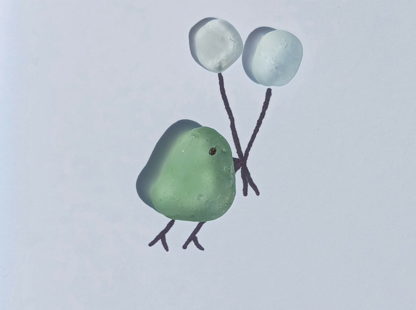 Sea Glass Bird Greeting Card