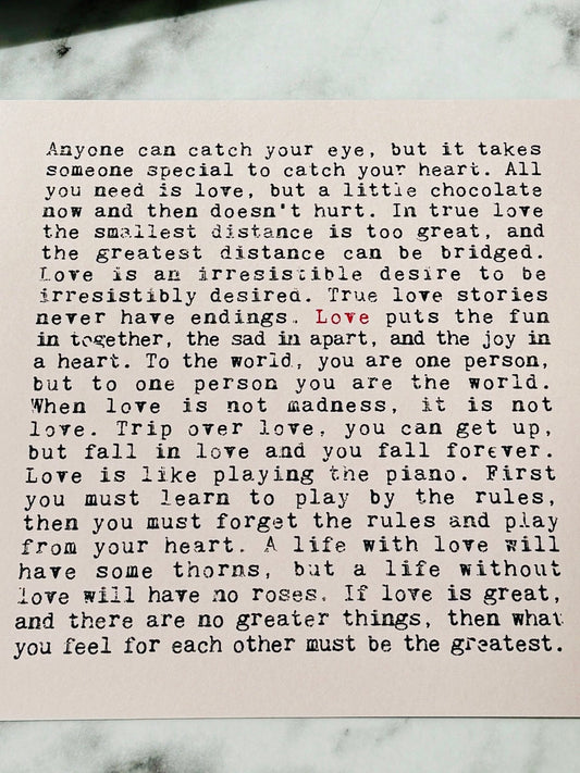 Love Wise Words Print - Forever After Boutique