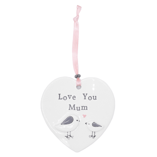 ‘Love You Mum’ Ceramic Hanging Heart - Forever After Boutique