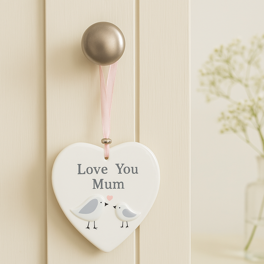 ‘Love You Mum’ Ceramic Hanging Heart