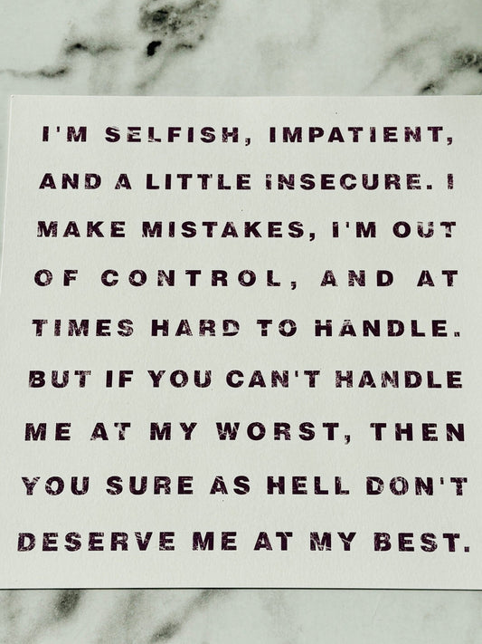 Marilyn Monroe Wise Words Print - Forever After Boutique