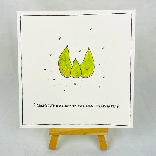 New Parents Card - “Congratulations to the New Pear - ents” - Forever After Boutique