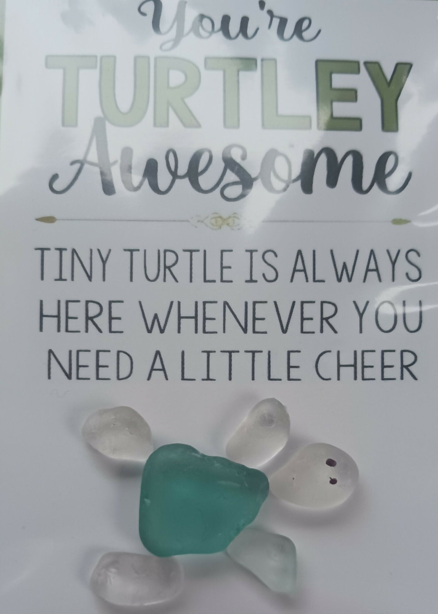 Sea Glass Turtle Pocket Hug
