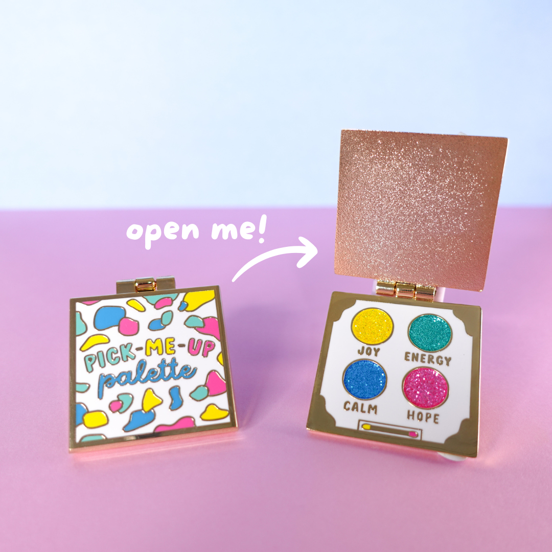 Pick-Me-Up Palette Gold Enamel Pin