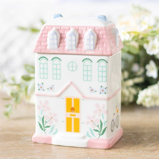 Pastel pink townhouse wax melt burner - Forever After Boutique