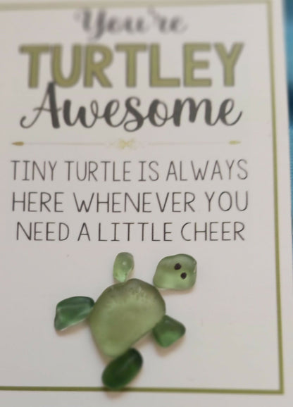 Sea Glass Turtle Pocket Hug