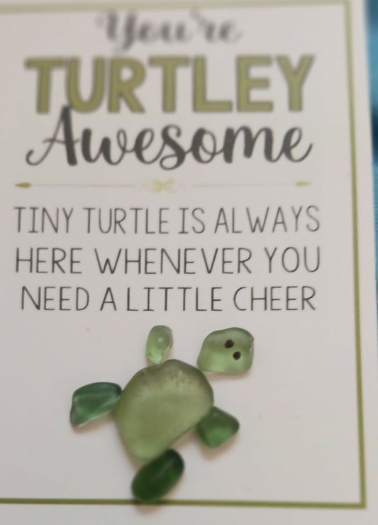 Sea Glass Turtle Pocket Hug