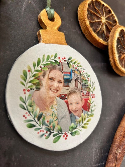 Personalised Photo Christmas Bauble