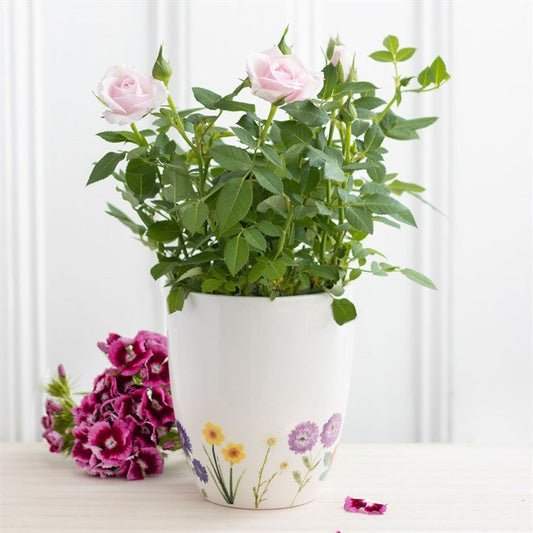 Plant Pot: Wildflower Bloom Ceramic Plant Pot – A Touch of Nature’s Beauty - Forever After Boutique