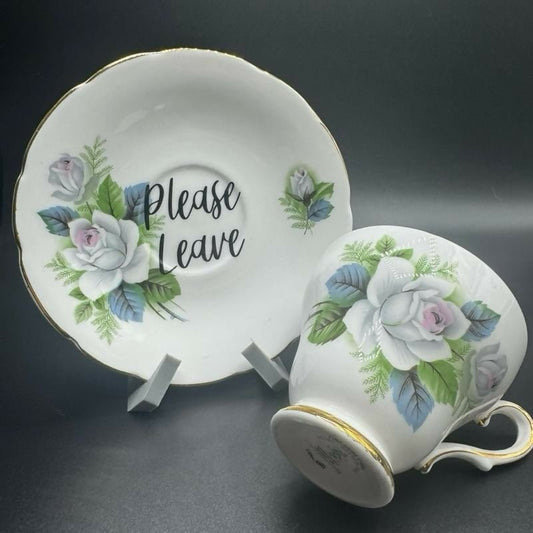 Please Leave Teacup Set - Forever After Boutique