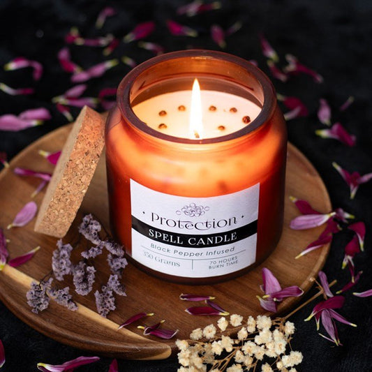 Protection Candle: Black Pepper Protection Jar Candle – Shield Your Energy & Strengthen Security - Forever After Boutique