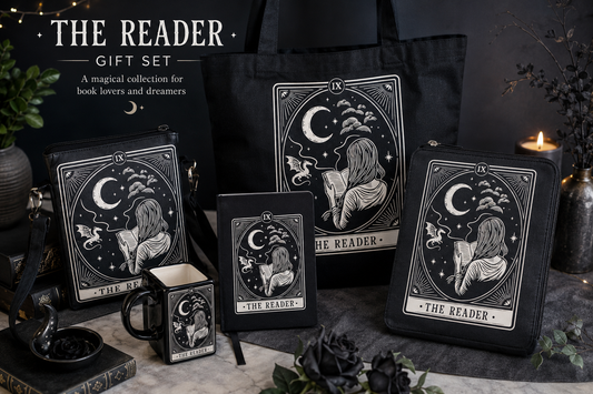 The Reader Gift Set | Gothic Book Lover Gift Box | Tarot Inspired Reading & Journaling Collection