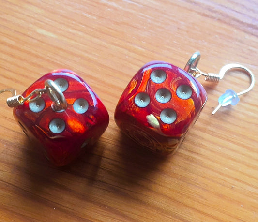 Red dice earrings - Forever After Boutique