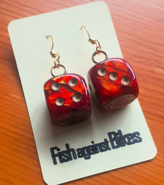 Red dice earrings - Forever After Boutique