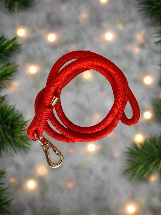 Red Rope Leash Flexible and Lightweight