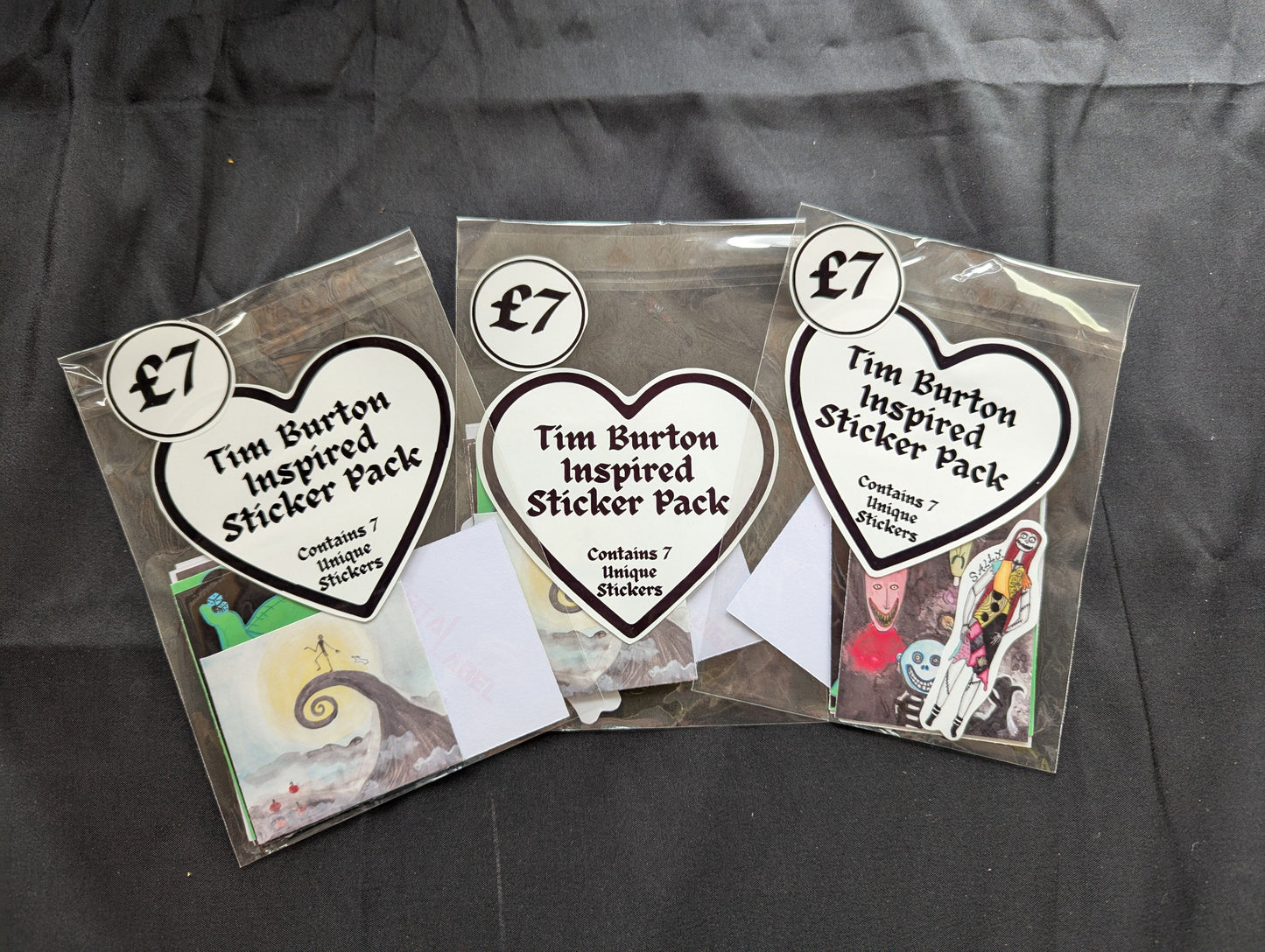 Tim Burton inspired sticker pack