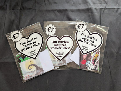 Tim Burton inspired sticker pack