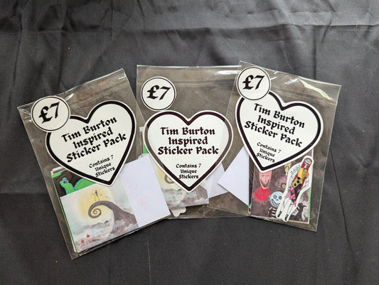Tim Burton inspired sticker pack