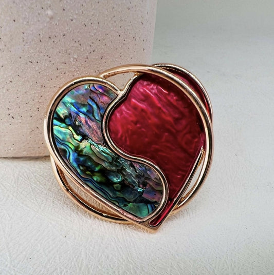 Magnetic Brooch - Red Heart