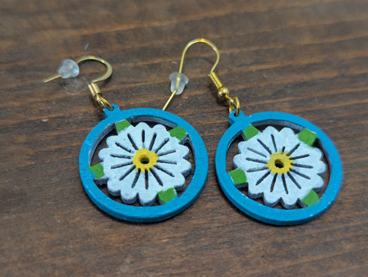 Yorkshire rose earrings