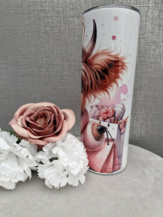 **SALE** Cute HighlandCow In Dessing Gown 20oz Tumbler - Forever After Boutique