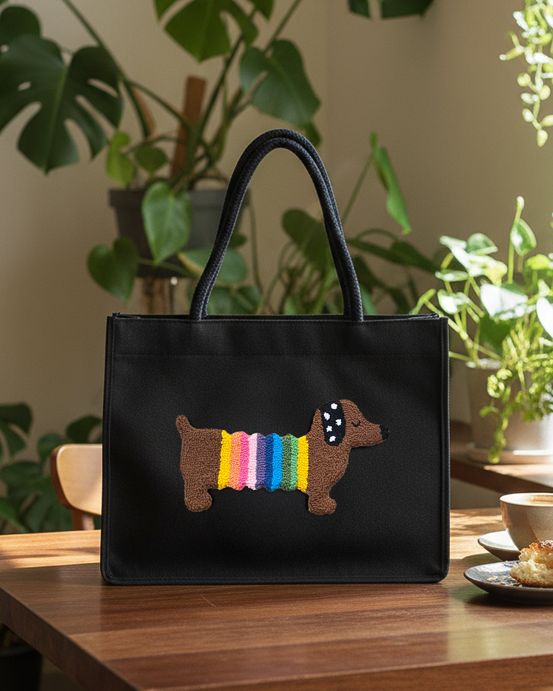 Black Sausage Dog Shoulder Bag