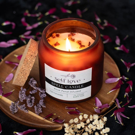Self Love Candle: Self - Love Rose Petal Jar Candle – Manifest Confidence & Inner Peace - Forever After Boutique