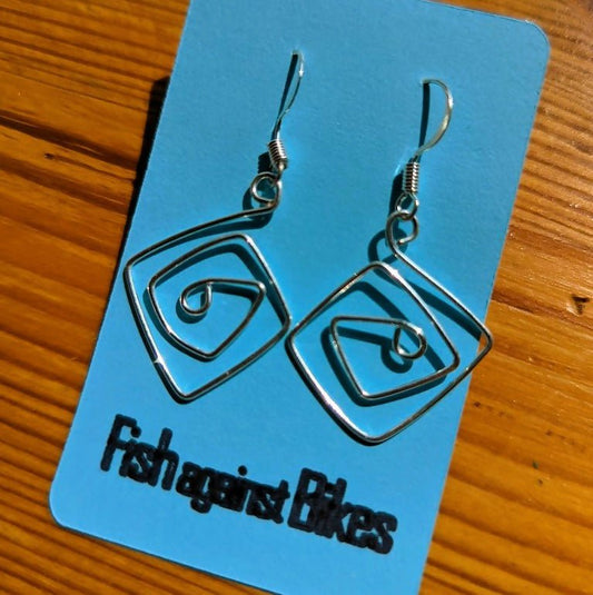 Silver abstract earrings - Forever After Boutique