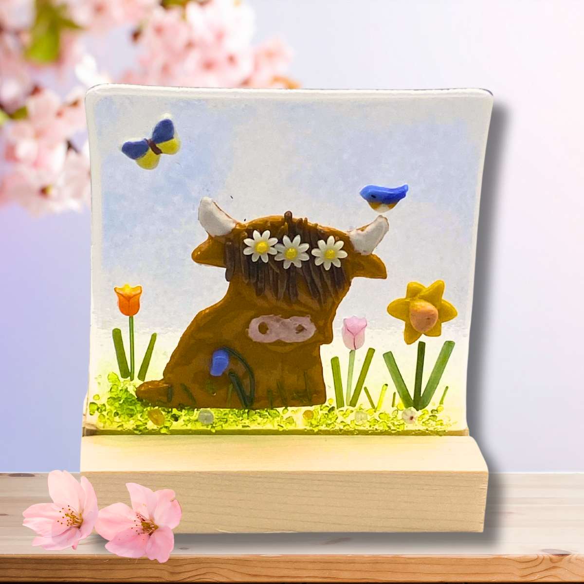 Fused Glass Spring Highland Cow Workshop Saturday, 21st March