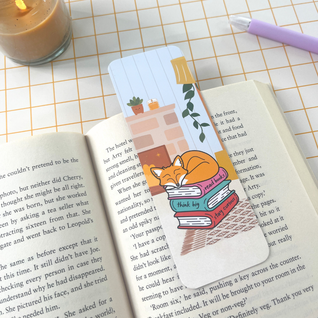 Stay Curious Bookmark ft. Maple the Fox