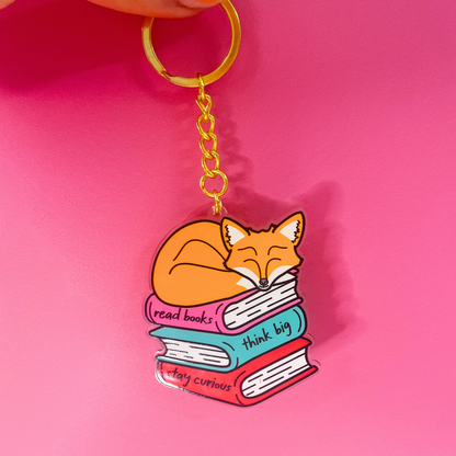 Stay Curious Keyring ft. Maple the Fox