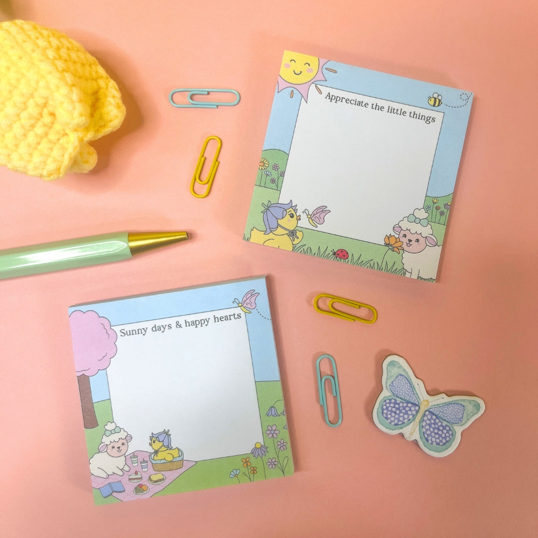 Sunny Days & Happy Hearts Sticky Notes