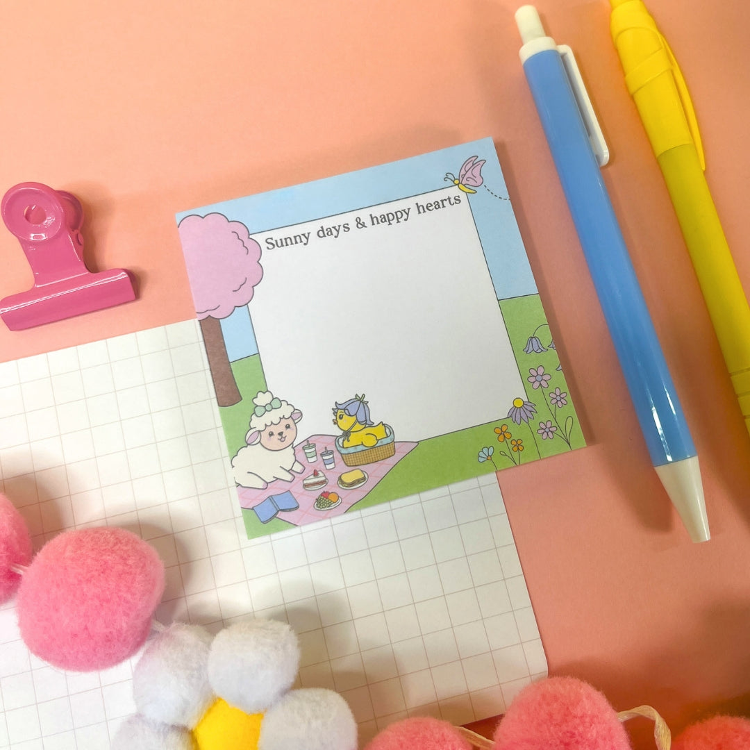 Sunny Days & Happy Hearts Sticky Notes